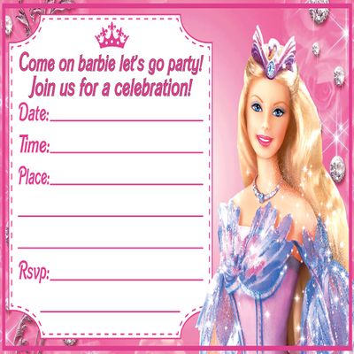Set of 20 Fashion Doll Girl Pink-Themed Happy Birthday Invitation Cards & Envelopes - Lightweight (240g), Postcard Style Invites for the Perfect Party Pack