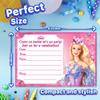 Set of 20 Fashion Doll Girl Pink-Themed Happy Birthday Invitation Cards & Envelopes - Lightweight (240g), Postcard Style Invites for the Perfect Party Pack view 4