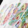 Catstudio Pastel Flower Power Love Hand Embroidered Pillow, Love Letters Spring Decorative Throw Pillows, Embroidered Couch Pillows, Perfect for Mom, Wife or Grandma view 2