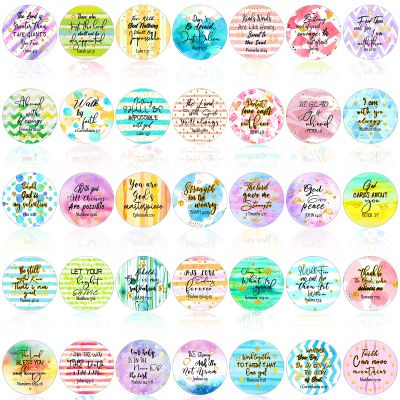Flutesan 35 Pcs Inspirational Christian Magnets for Locker Decorative Refrigerator Magnet Bible Verse Fridge Magnetic Decorations Religious Scripture Prayer Gifts for Home Office Whiteboard, 1.26 Inch