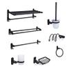 Aluminum Bathroom Hardware Set, 9-Piece Bath Accessories Set Wall Punched for bathroom, Toilet etc view 1