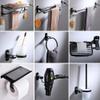 Aluminum Bathroom Hardware Set, 9-Piece Bath Accessories Set Wall Punched for bathroom, Toilet etc view 2