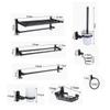 Aluminum Bathroom Hardware Set, 9-Piece Bath Accessories Set Wall Punched for bathroom, Toilet etc view 3