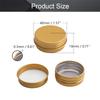 Jutagoss 24pcs 1/2 oz Round Aluminum Cans, Tin Can Screw Top Metal Lid Containers for Lip Balm, Crafts, Cosmetic, Candles, Candies, gold 15ml view 2