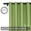 Fcosie Extra Long Curtains - Room Darkening Custom Made Drapes 9 to 24 feet Length Thick Linen Textured Material Grommet Window Panels Draperies in Green, 100" Wide by 180" Long, Set of 2 view 3