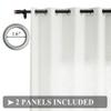 Fcosie Extra Long Curtains - Room Darkening Custom Made Drapes 9 to 24 feet Length Thick Linen Textured Material Grommet Window Panels Draperies in Beige White, 100" Wide by 180" Long, Set of 2 view 3