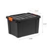 IRIS USA, 76 Quart Heavy Duty Plastic Storage Box, Black, Set of 4 view 2
