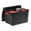 IRIS USA, 76 Quart Heavy Duty Plastic Storage Box, Black, Set of 4 view 3