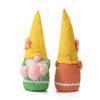 Easter Gnomes Decorations 2022 Easter Bunny Gnome Holding Egg Handmade Swedish Tomte Elf Stuffed Doll Bunny Cute Easter Faceless Dwarf Plush Bunny Ornaments Home Dcor Easter Gifts (C 3pcs) view 3