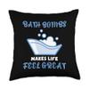 Aesthetic Bath Bomb Makes Life Feel Great Bath Quote Throw Pillow view 1
