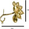 Brass Panch Diya for janmashtami Navaratri Diya Navratri Pooja Item Aarti Deepam Golden Brass Deepak Oil lamp Dia Deepawali Deepak Oil Lamps Pooja Jyot Gift Items Size 8 inch with Handle view 2