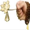 Brass Panch Diya for janmashtami Navaratri Diya Navratri Pooja Item Aarti Deepam Golden Brass Deepak Oil lamp Dia Deepawali Deepak Oil Lamps Pooja Jyot Gift Items Size 8 inch with Handle view 4