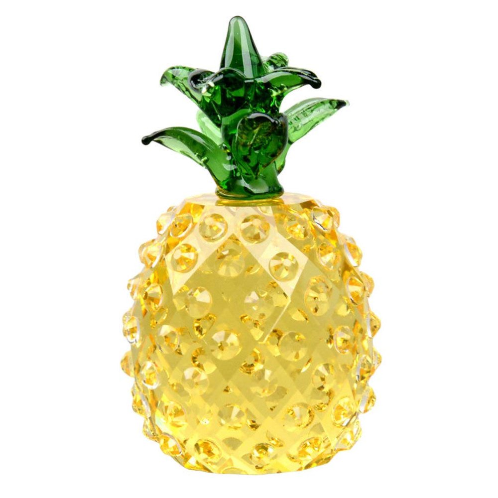 VICASKY 1pc Crystal Pineapple Ornament Handmade Figurine for Home Office Decoration Table Centerpiece for Valentine Day Mother Day Christmas Versatile Use