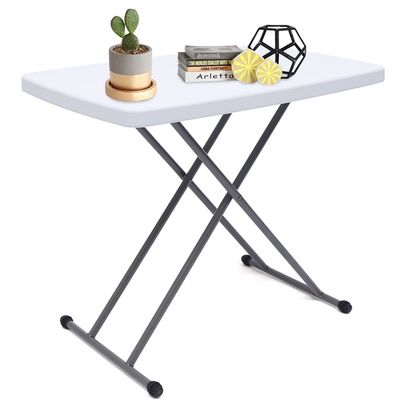 Adjustable Folding Laptop Table TV Tray, 30 Inch Folding TV Tray Table for Eating on The Couch, Stable Dinner Table Easy Storage, Snack Coffee End Table Ideal for Living Room & Bedroom