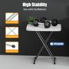 Adjustable Folding Laptop Table TV Tray, 30 Inch Folding TV Tray Table for Eating on The Couch, Stable Dinner Table Easy Storage, Snack Coffee End Table Ideal for Living Room & Bedroom view 4