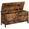 HOOBRO Toy Box, Retro Wooden Look Storage Chest with Safety Hinge, Entryway Storage Bench Supports 220 lb, 39.4 x 15.7 x 18.9 Inches Toy Chest Organizer, Easy Assembly (Rustic Brown) BF100CW01 view 1
