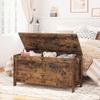 HOOBRO Toy Box, Retro Wooden Look Storage Chest with Safety Hinge, Entryway Storage Bench Supports 220 lb, 39.4 x 15.7 x 18.9 Inches Toy Chest Organizer, Easy Assembly (Rustic Brown) BF100CW01 view 4