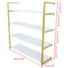 Eapmic 4-Tier 36in Floating Wall Shelves,Wall Mounted Storage DIY Open Bookshelf Decor Book for Living, Dining Room, Office, Wood Wall Shelf with Metal Brackets (4-Tier,36in,Gold) view 2