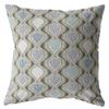 HomeRoots Copper and Gray 18 Gray Ogee Decorative Suede Throw Pillow view 1