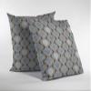 HomeRoots Copper and Gray 18 Gray Ogee Decorative Suede Throw Pillow view 2