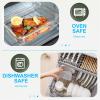 30 Pieces Glass Food Storage Containers, Meal Prep Set with Snap Locking Lids, Airtight lunch Containers, BPA-Free, Microwave, Oven, Freezer & Dishwasher Friendly,Blue view 3