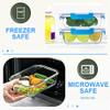 30 Pieces Glass Food Storage Containers, Meal Prep Set with Snap Locking Lids, Airtight lunch Containers, BPA-Free, Microwave, Oven, Freezer & Dishwasher Friendly,Blue view 4