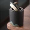 10cm Chinese Pottery Hand Painted Tea Caddy Creative Storage Jar Kung Fu Tea Ceremony view 3
