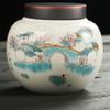 13cm Landscape Pattern Tea Caddy Ceramic Household Storage Tea Sealed Jar Storage Cans view 3