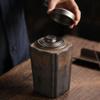 17cm Pottery Tea Caddy Tea Sealed Storage Tank Kung Fu Tea Set Tea Ceremony Decoration view 3