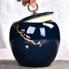 12cm Ceramic Plum Flower Pattern Tea Caddy Puer Sealed Storage Jar Kung Fu Tea Set view 4