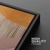 wall26 Framed Canvas Print Wall Art Set Mid-Century Pastel Orange, Pink Brown Color Field Abstract Shapes Illustrations Modern Chic Relax/Calm for Living Room, Bedroom, Office - 16"x24"x2 Black view 4