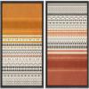 wall26 Framed Canvas Print Wall Art Set Tribal Southwest Polygon Pattern Rust Color Blocks Abstract Shapes Illustrations Modern Chic Relax/Calm for Living Room, Bedroom, Office - 16"x24"x2 Black view 1
