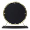 Acme Adao Metal Vanity Mirror and Stool in Black and Brass view 4