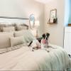 Piper Classics Provincial Linen Natural Beige Ruffled Queen Bedspread, 56" W x 78" L, Plus Ruffled Skirt on 3 Sides w/ 45" Drop, 100% Linen Bedding view 3
