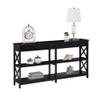 Convenience Concepts Oxford 2-Drawer Console Table with Shelves, 60", Black view 3