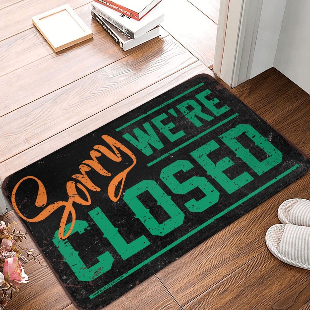 gaeruite Halloween Kitchen Mat Sorry We're Closed Doormat Gift for Men (Size : 20 * 32IN/50 * 80CM)