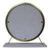 Acme Adao Vanity Mirror and Stool in White and Brass view 3