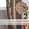 DWCN Blackout Curtains for Bedroom with Tiebacks - Room Darkening Privacy Grommet Top Window Curtains for Living Room, 70 x 63 inch Length, Cappuccino, Set of 2 Panels view 2