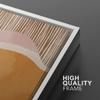 wall26 Framed Canvas Print Wall Art Set Mid-Century Pastel Orange, Pink Brown Color Waves Abstract Shapes Illustrations Modern Chic Relax/Calm for Living Room, Bedroom, Office - 16"x24"x2 White view 4