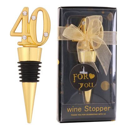 24 Pack 40th Birthday Favors For Guests 40 Years Old Wine Bottle Stopper With Gift Box For 40th Wedding Gift Party Favor Decoration