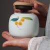 7.7cm Hand Painted Loquat Pattern Tea Caddy Ceramic Sealed Tea Jar Kung Fu Tea Set view 2