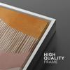 wall26 Framed Canvas Print Wall Art Set Mid-Century Pastel Orange, Pink Brown Color Field Abstract Shapes Illustrations Modern Chic Relax/Calm for Living Room, Bedroom, Office - 16"x24"x2 White view 4