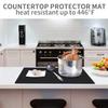 Food Grade Silicone Mats for Kitchen Counter - Countertop Protector Mat Heat Resistant Mat for Air Fryer, Non-Slip Kids Dinner Table Placemat, Nonstick Silicone Mat for Pastry, Baking, Black 1 Pack view 3