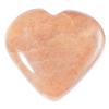 Crocon 50mm Peach Moonstone Heart Stone Big Heart Shape Puff Stones Set 450+ Carats Pocket Crystal Healing Tumble Collection Palm Worry Stone Good Luck Charm Meditation Gift Craft Home Decor view 1