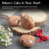Crocon 50mm Peach Moonstone Heart Stone Big Heart Shape Puff Stones Set 450+ Carats Pocket Crystal Healing Tumble Collection Palm Worry Stone Good Luck Charm Meditation Gift Craft Home Decor view 2