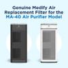 Medify MA-40 Genuine Replacement Filter for Allergens, Smoke, Wildfires, Dust, Odors, Pollen, Pet Dander | 3 in 1 with Pre-filter, True HEPA H13 and Activated Carbon for 99.9% Removal | 1-Pack view 2