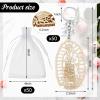 Hicarer Baptism Our Lady of Guadalupe Wood Design Keychain with Organza Gift Bags for Baptism Christening Communion(50 Pieces) view 2