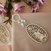 Hicarer Baptism Our Lady of Guadalupe Wood Design Keychain with Organza Gift Bags for Baptism Christening Communion(50 Pieces) view 4