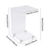 Acrylic Side Table, C Shape End Table Acrylic Clear Laptop Coffee Snack Desk with 4 Wheels for Living Room Bedside view 2