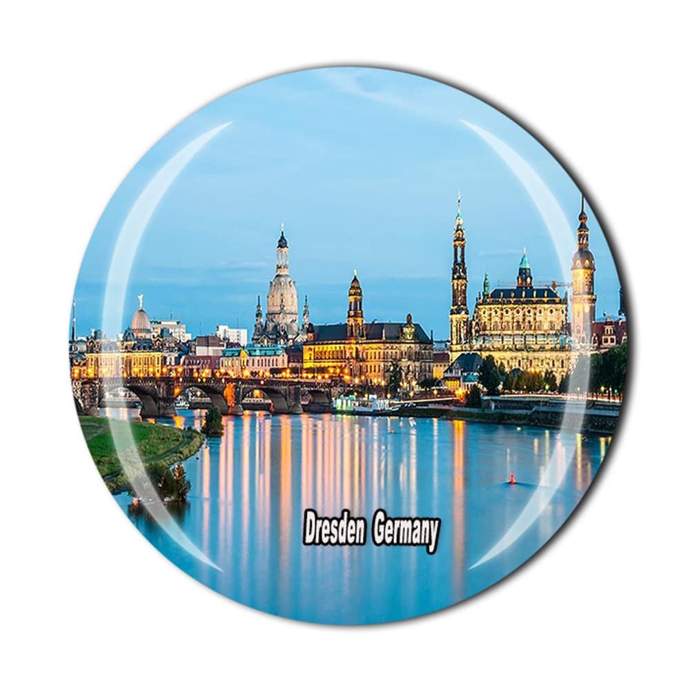 Dresden Germany Fridge Magnet Crystal Tourist Souvenir Gift Collection Refrigerator Magnetic Sticker